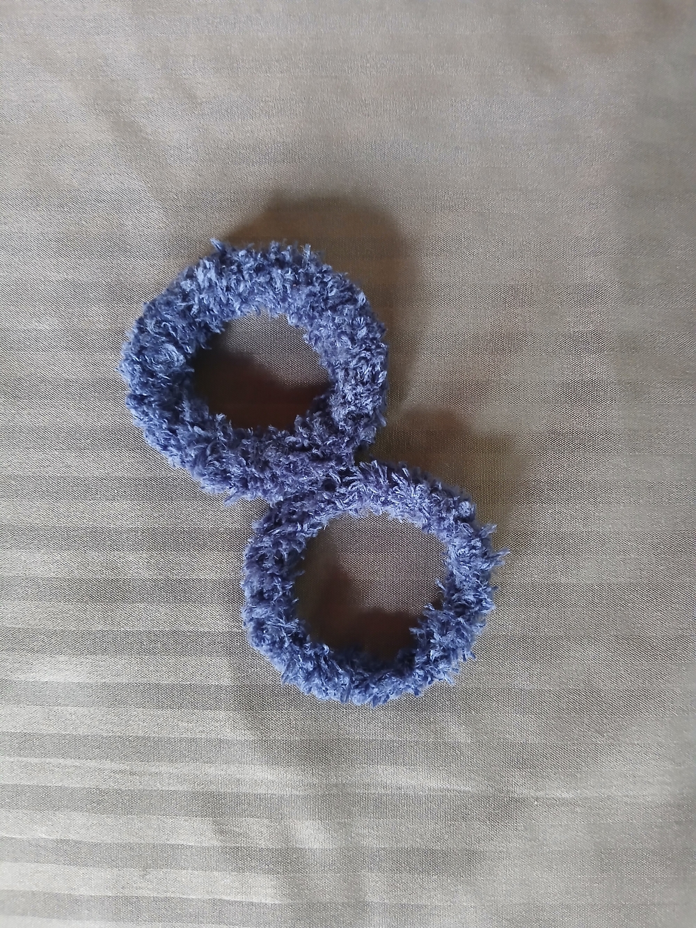 Plush Blue Kids Hair Scrunchie Set Of 2